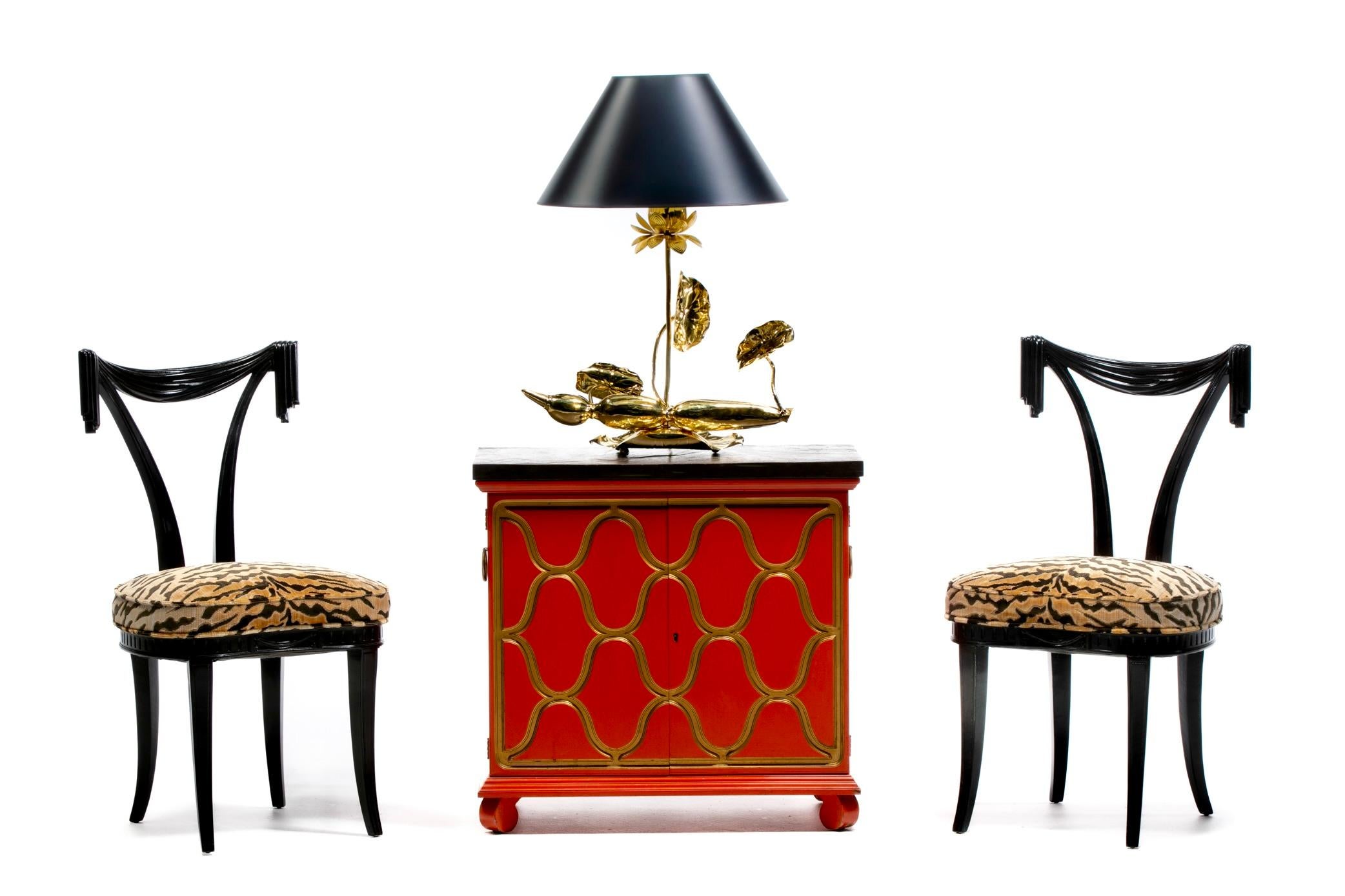 Hollywood Regency Lotusblumenlampe aus poliertem Messing von Feldman um 1960 im Angebot 14