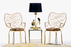 Hollywood Regency Lotus Flower Lamp in Polished Brass by Feldman c. 1960