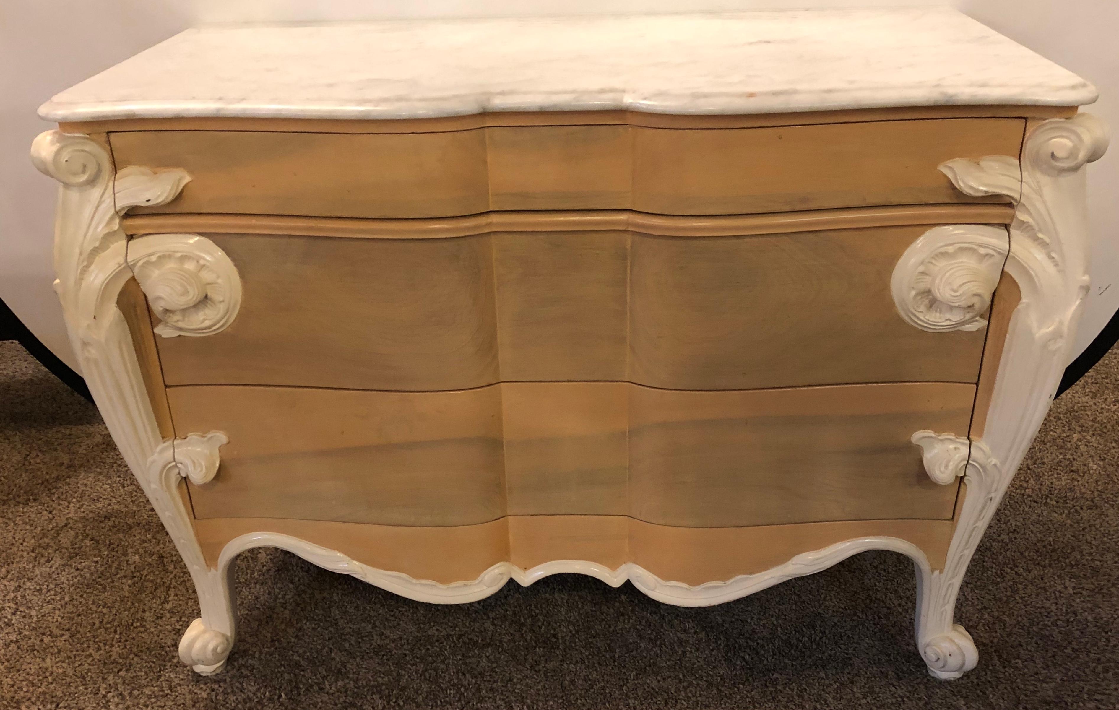 20th Century Hollywood Regency Louis XV Commodes, Nightstands or Dressers by Casaragi a Pair