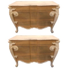 Hollywood Regency Louis XV Commodes, Nightstands or Dressers by Casaragi a Pair