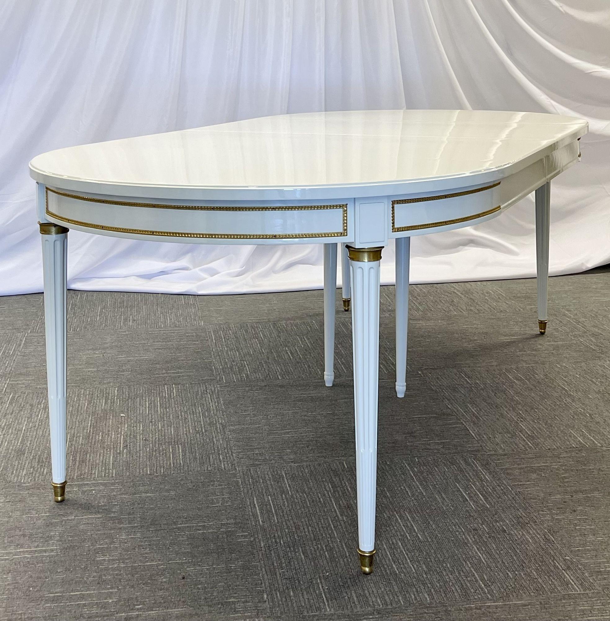 Mesa de Comedor Estilo Luis XVI Hollywood Regency, Lacada, Bronce, Jansen St en venta 7