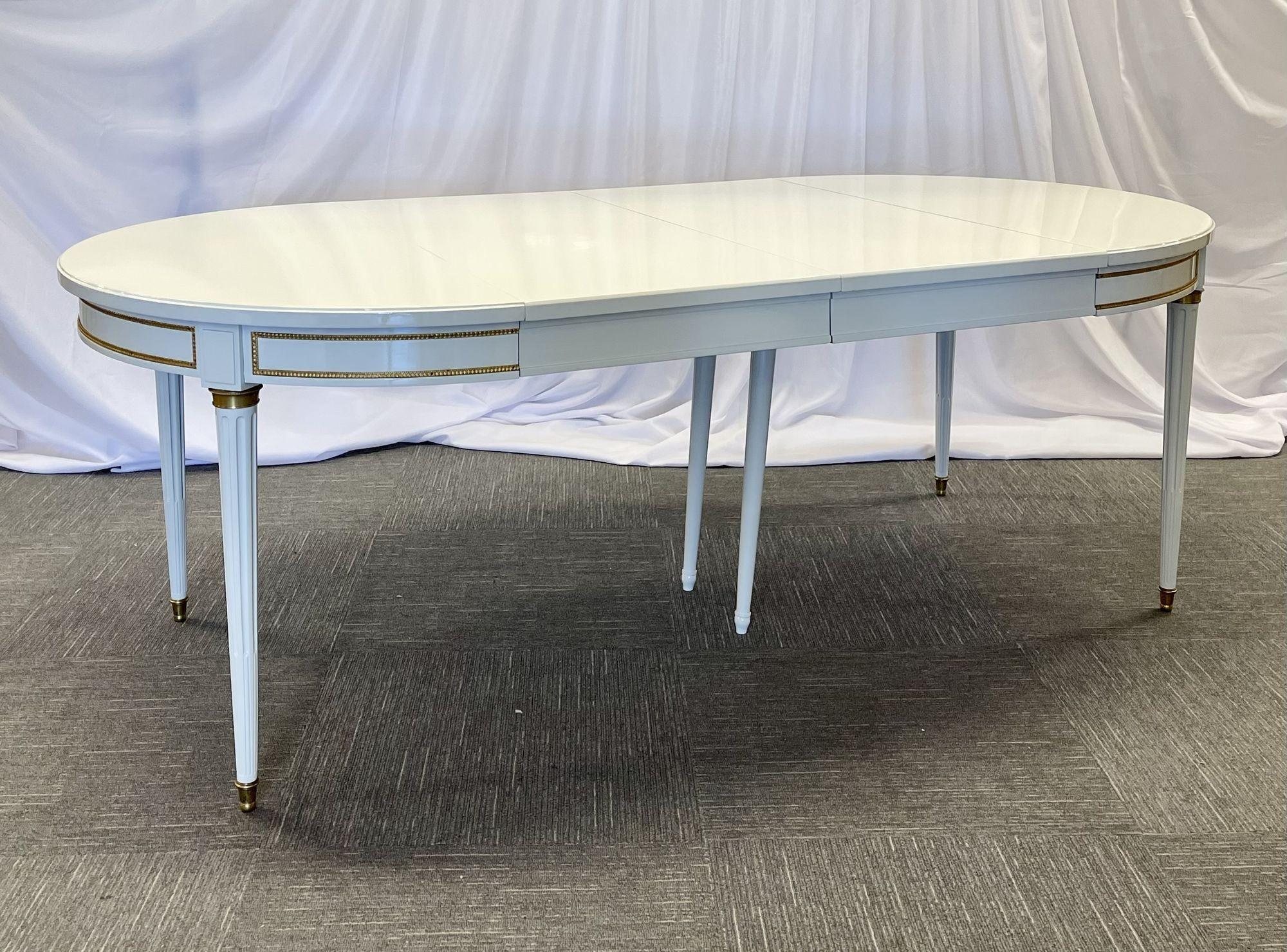 Mesa de Comedor Estilo Luis XVI Hollywood Regency, Lacada, Bronce, Jansen St en venta 13