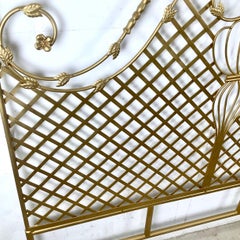 Hollywood Regency Louis XVI Style Gilt Metal Headboard