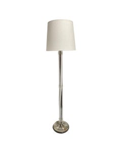 Hollywood Regency Lucite and Chrome Floor Lamp