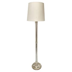 Hollywood Regency Lucite and Chrome Floor Lamp