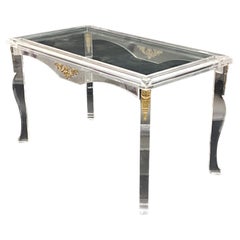 Hollywood Regency Lucite and Glass Desk Circa 1930's