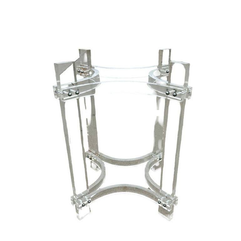 Fin du 20e siècle Table de salle à manger ronde en lucite et verre du milieu du siècle dernier par Charles Hollis Jones en vente