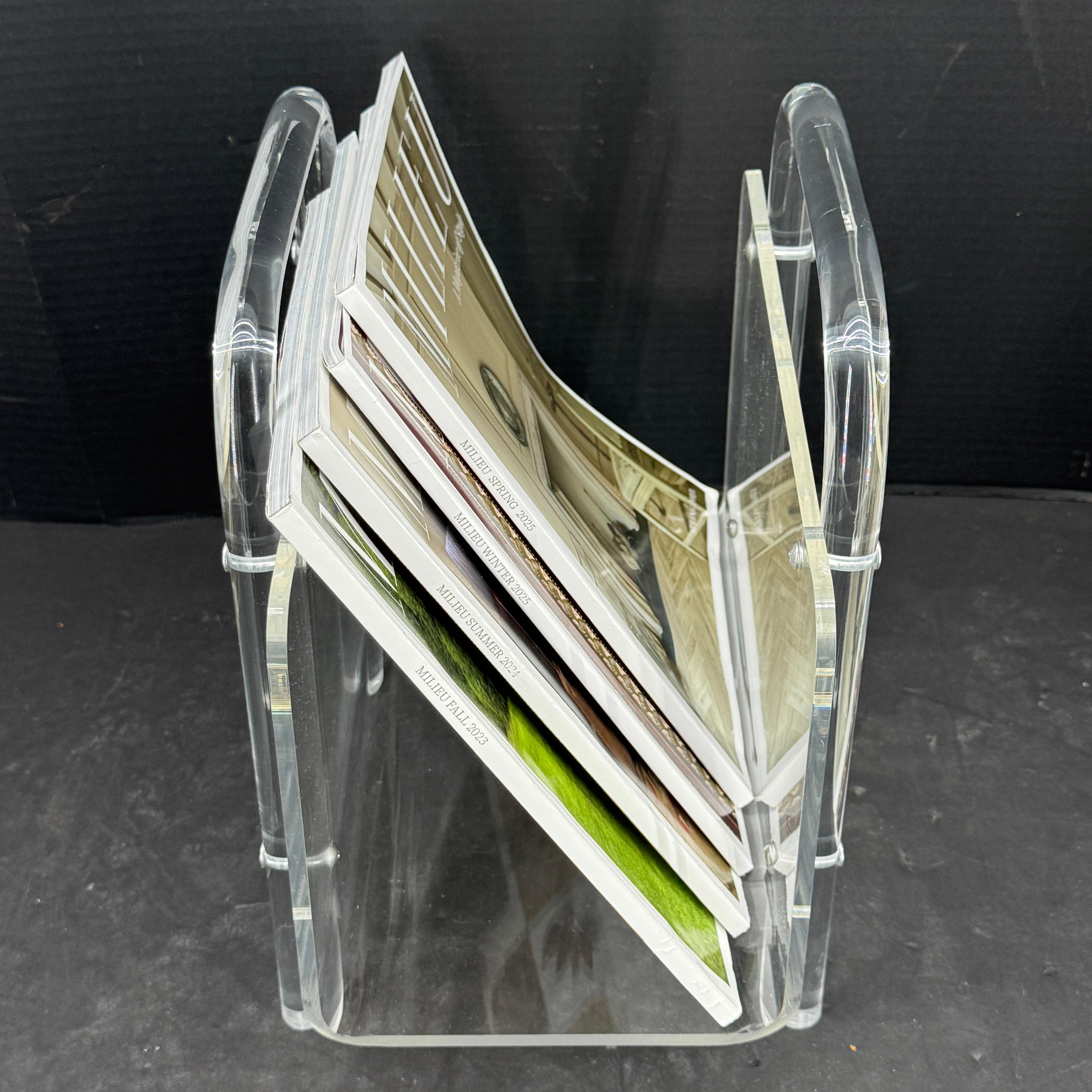 Portariviste in lucite Hollywood Regency, anni '70, americano in vendita 6