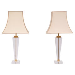 Hollywood Regency Parigi  Lucite table lamps  1970s Italy 