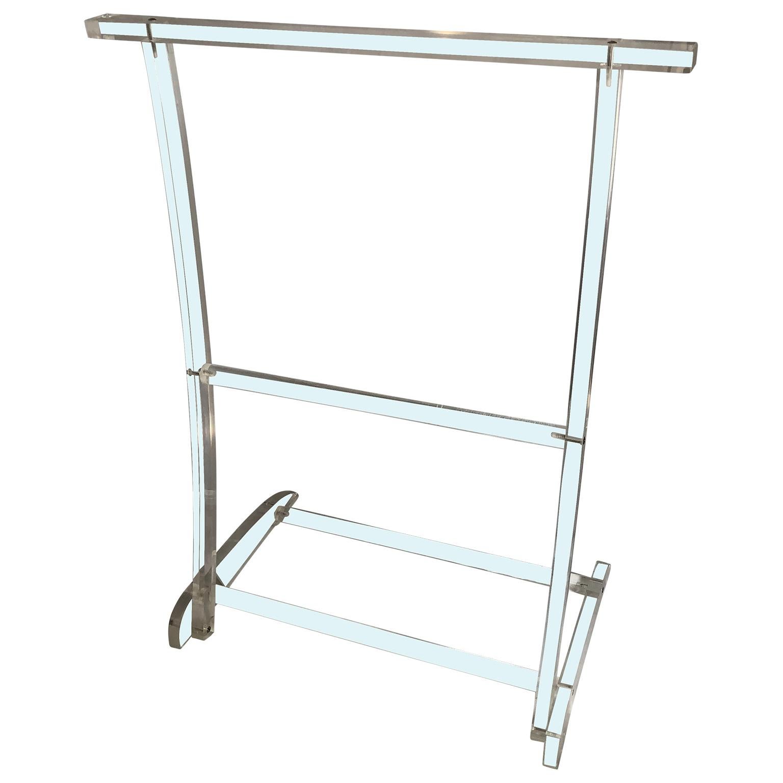lucite clothing rack