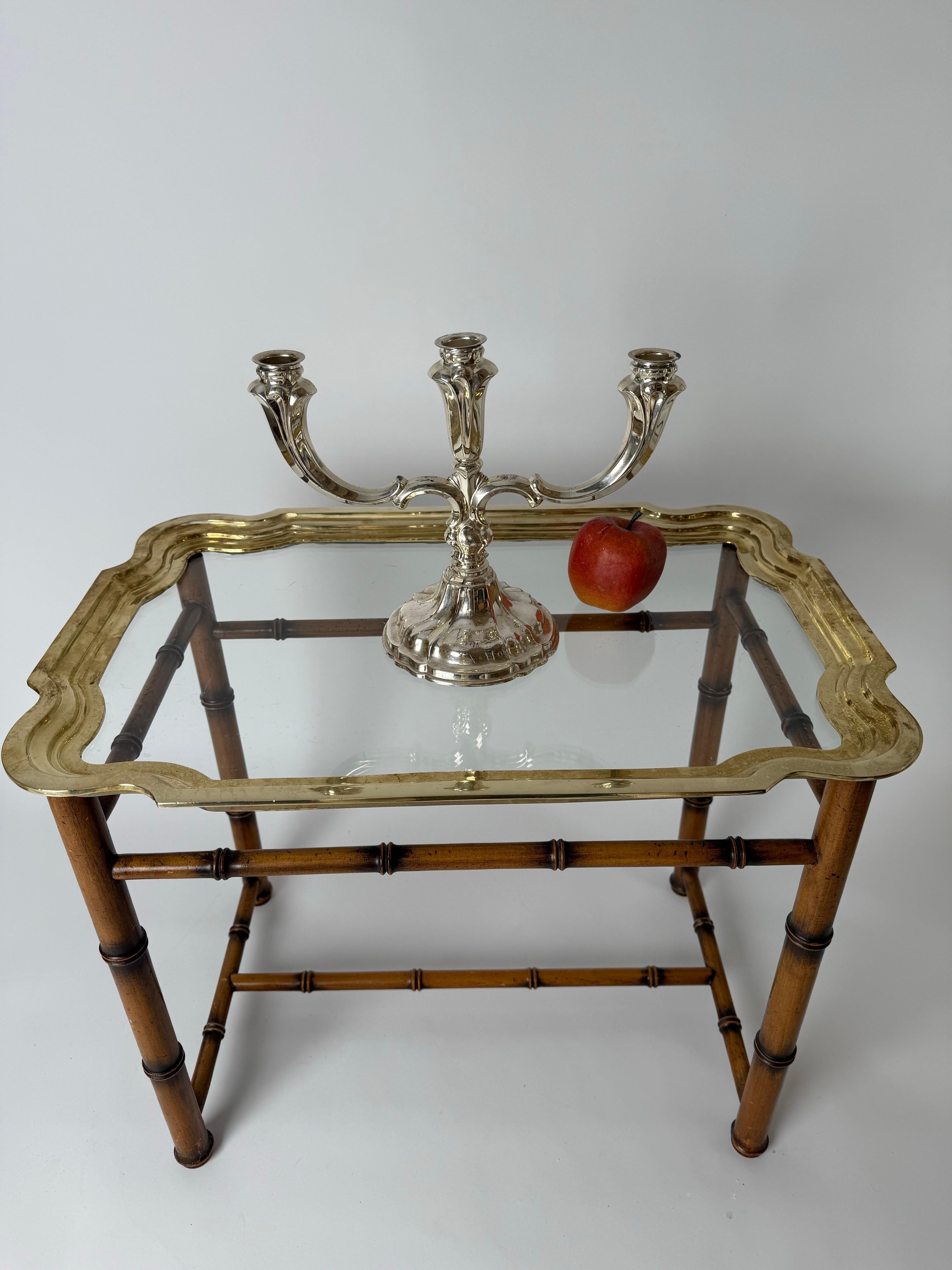 Table à plateau de luxe Hollywood Regency, France, années 1960 Bon état - En vente à Hannover, DE