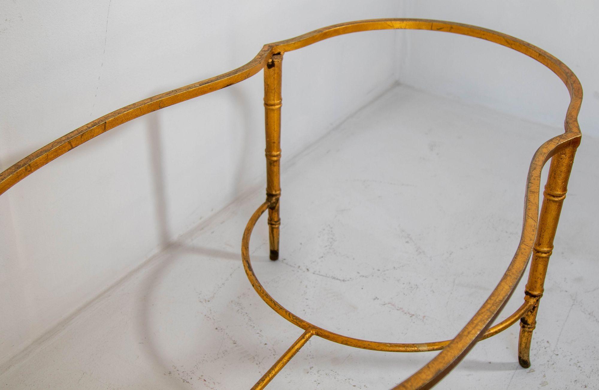 Hollywood-Regency-Couchtischsockel aus vergoldeter Bronze im Stil von Maison Bagues, Frankreich 1960 im Angebot 3