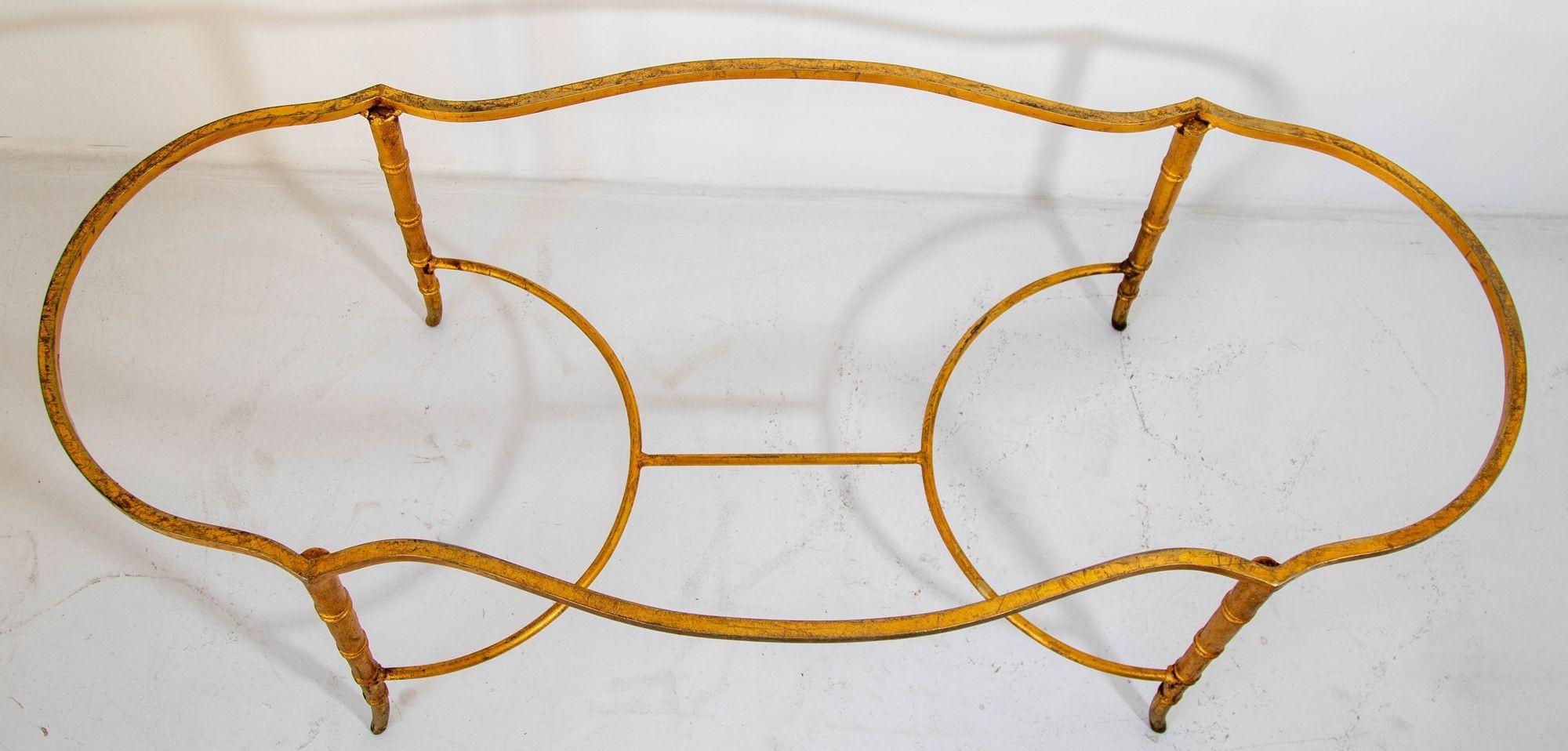 Hollywood-Regency-Couchtischsockel aus vergoldeter Bronze im Stil von Maison Bagues, Frankreich 1960 im Angebot 5