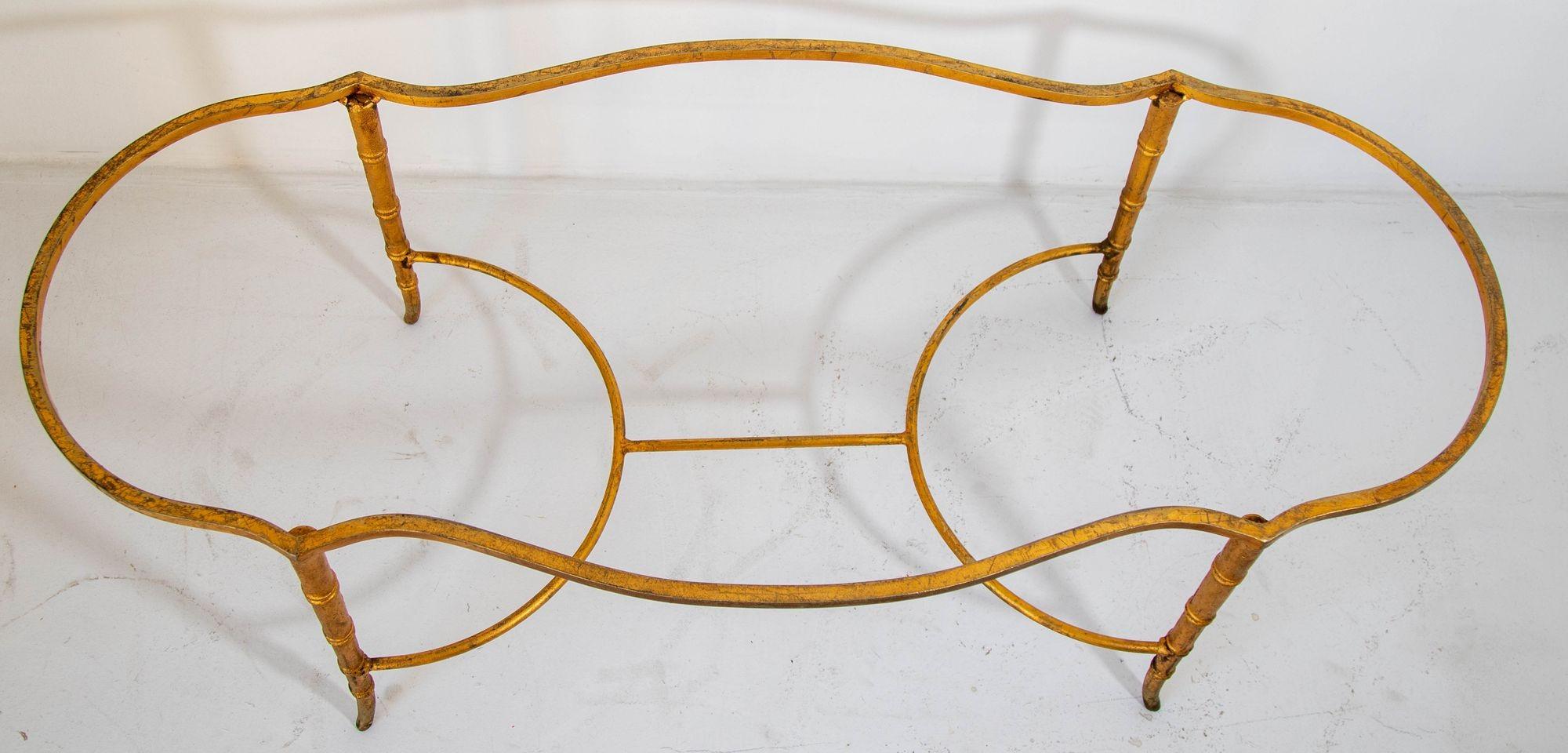 Hollywood-Regency-Couchtischsockel aus vergoldeter Bronze im Stil von Maison Bagues, Frankreich 1960 im Angebot 6