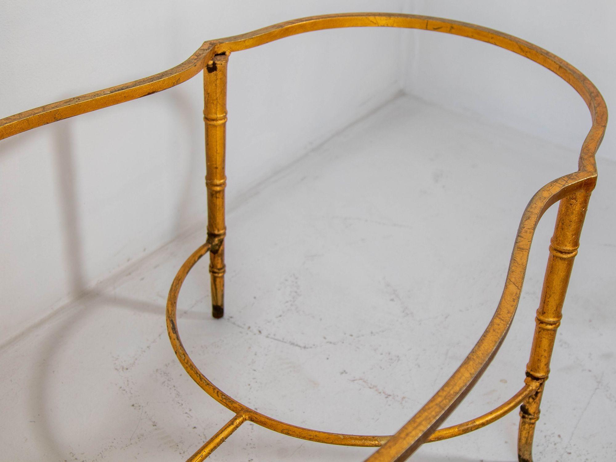 Hollywood-Regency-Couchtischsockel aus vergoldeter Bronze im Stil von Maison Bagues, Frankreich 1960 (Vergoldet) im Angebot