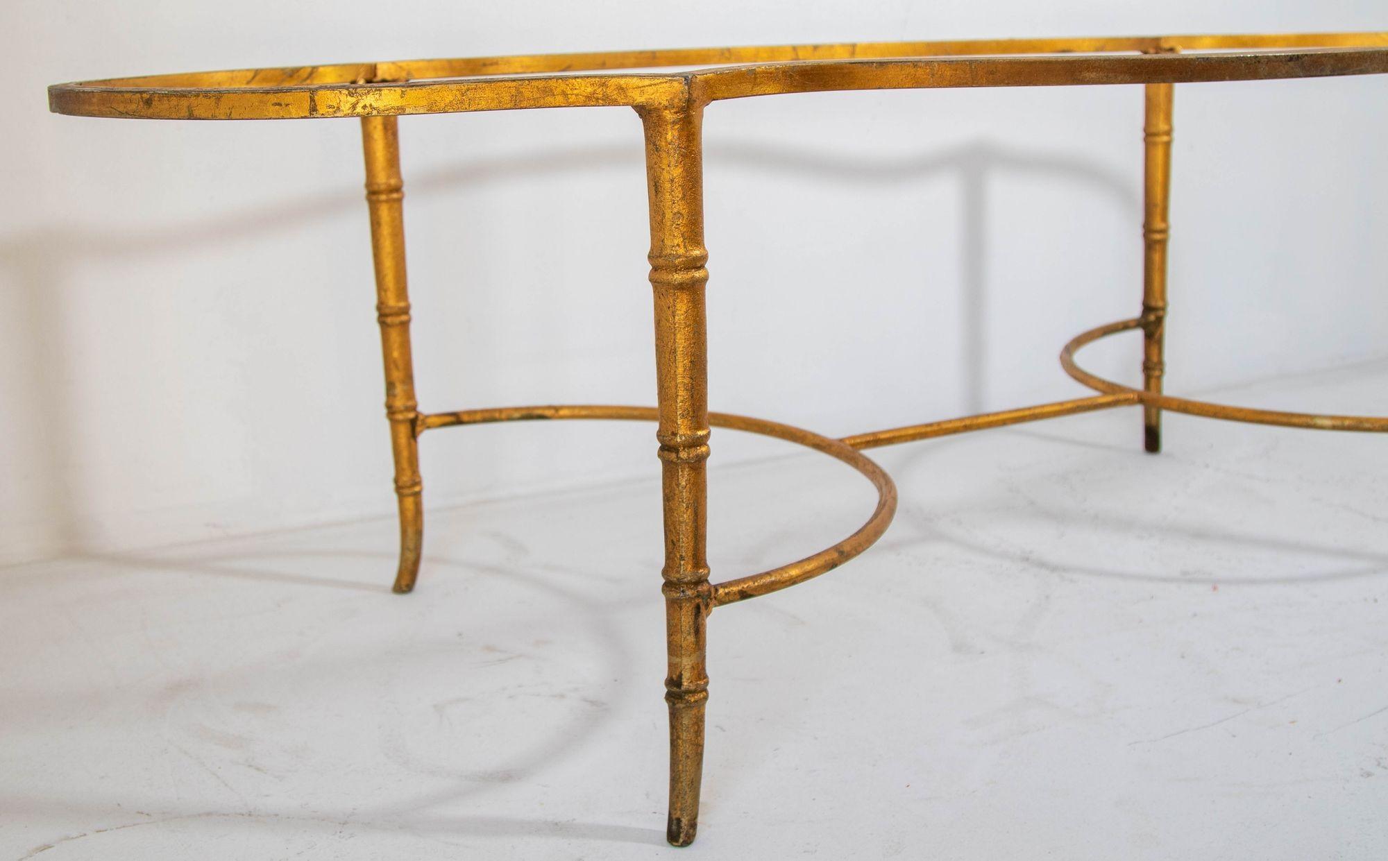 Hollywood-Regency-Couchtischsockel aus vergoldeter Bronze im Stil von Maison Bagues, Frankreich 1960 im Zustand „Gut“ im Angebot in North Hollywood, CA