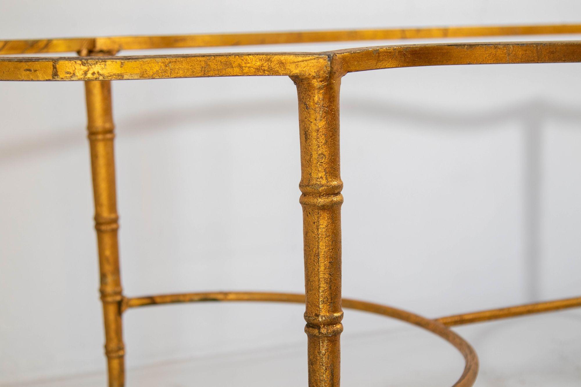 Hollywood-Regency-Couchtischsockel aus vergoldeter Bronze im Stil von Maison Bagues, Frankreich 1960 (20. Jahrhundert) im Angebot