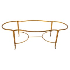 Hollywood Regency Maison Bagues style Gilt Bronze Coffee Table Base France 1960
