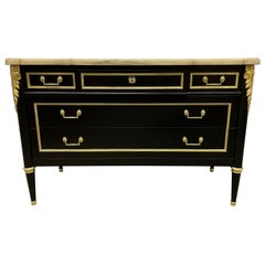 Commode, cassettone, comò in ebano della Maison Jansen, Francia, anni '40