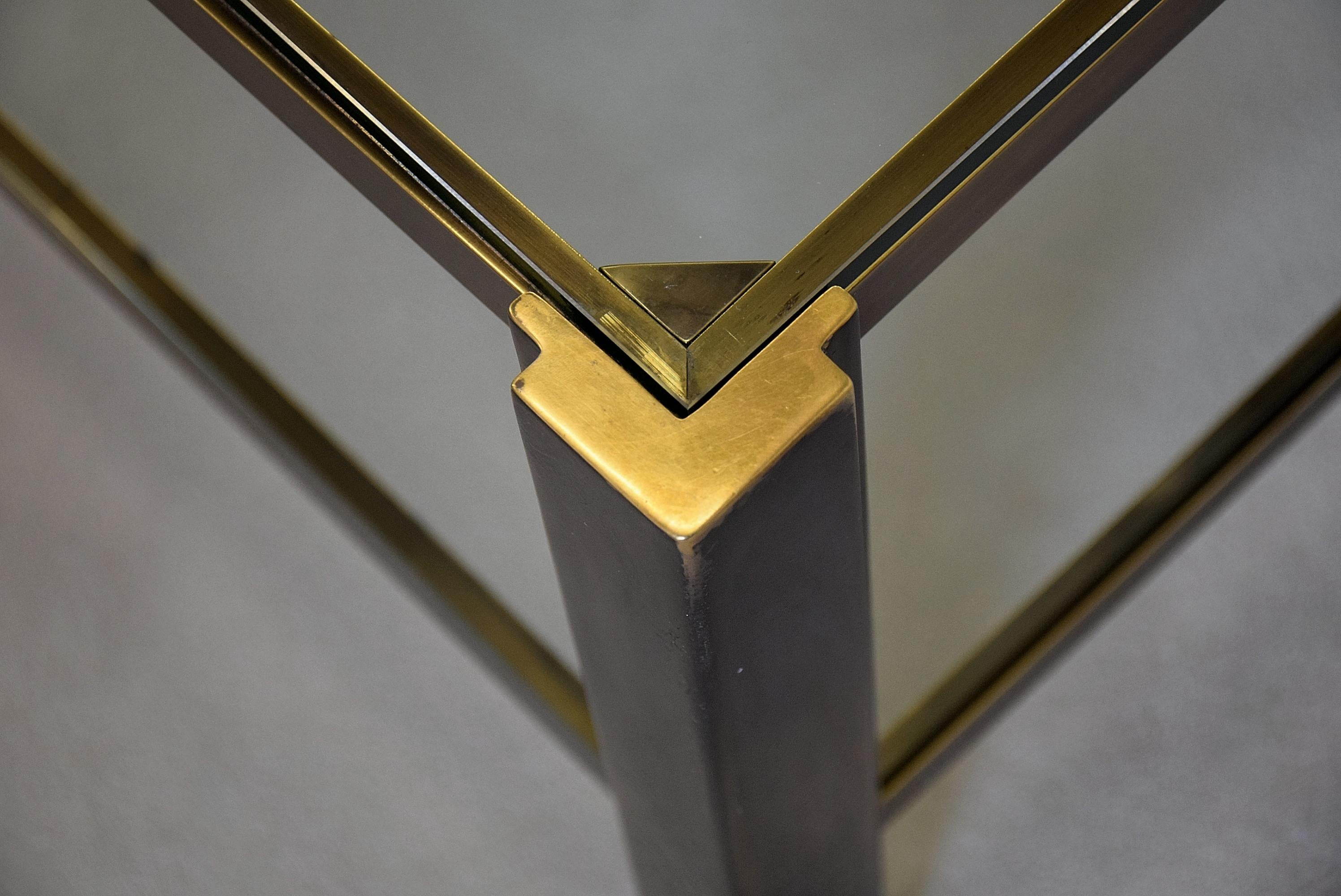 French Hollywood Regency Maison Jansen Solid Brass Coffee Table