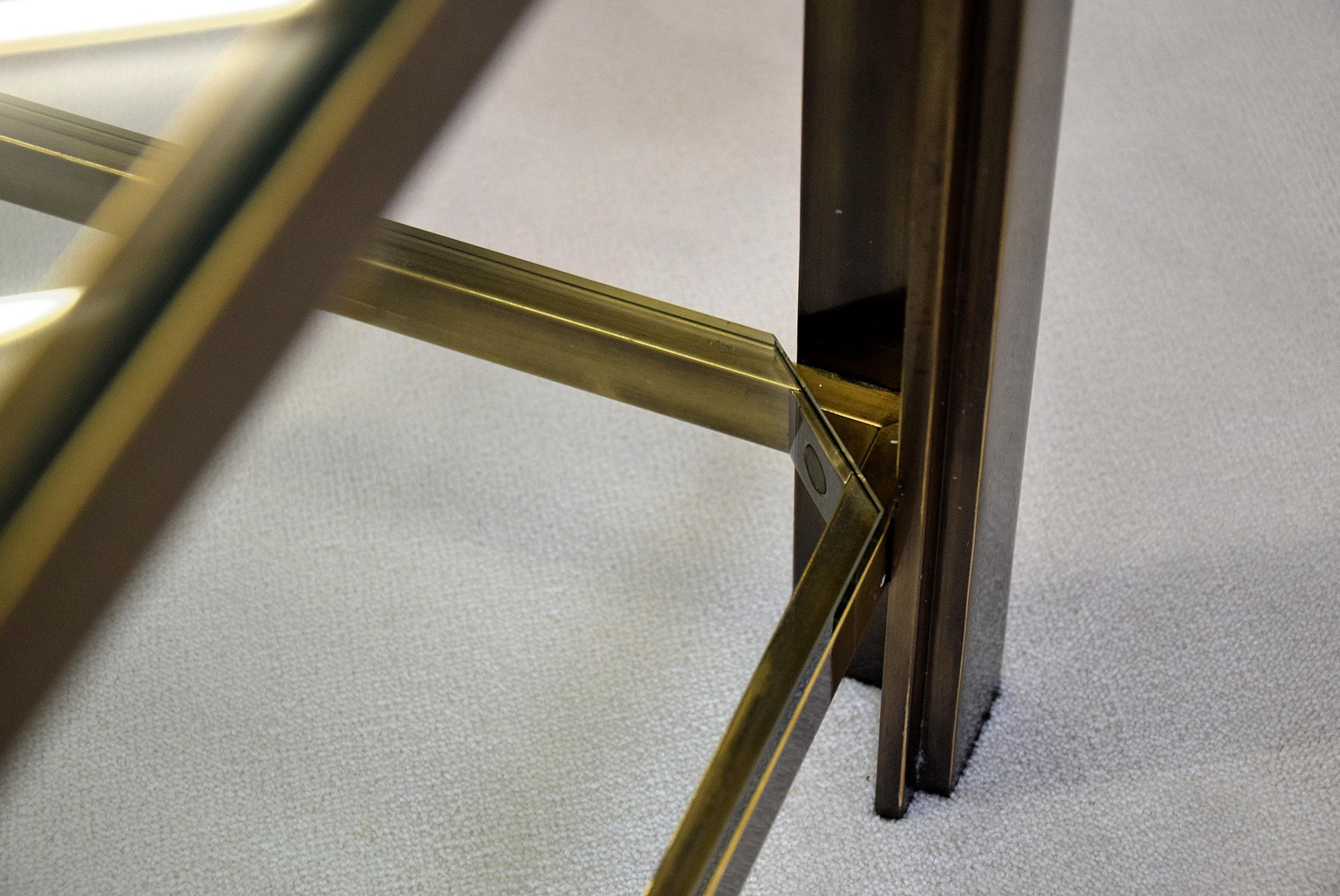 Hollywood Regency Maison Jansen Solid Brass Coffee Table 1