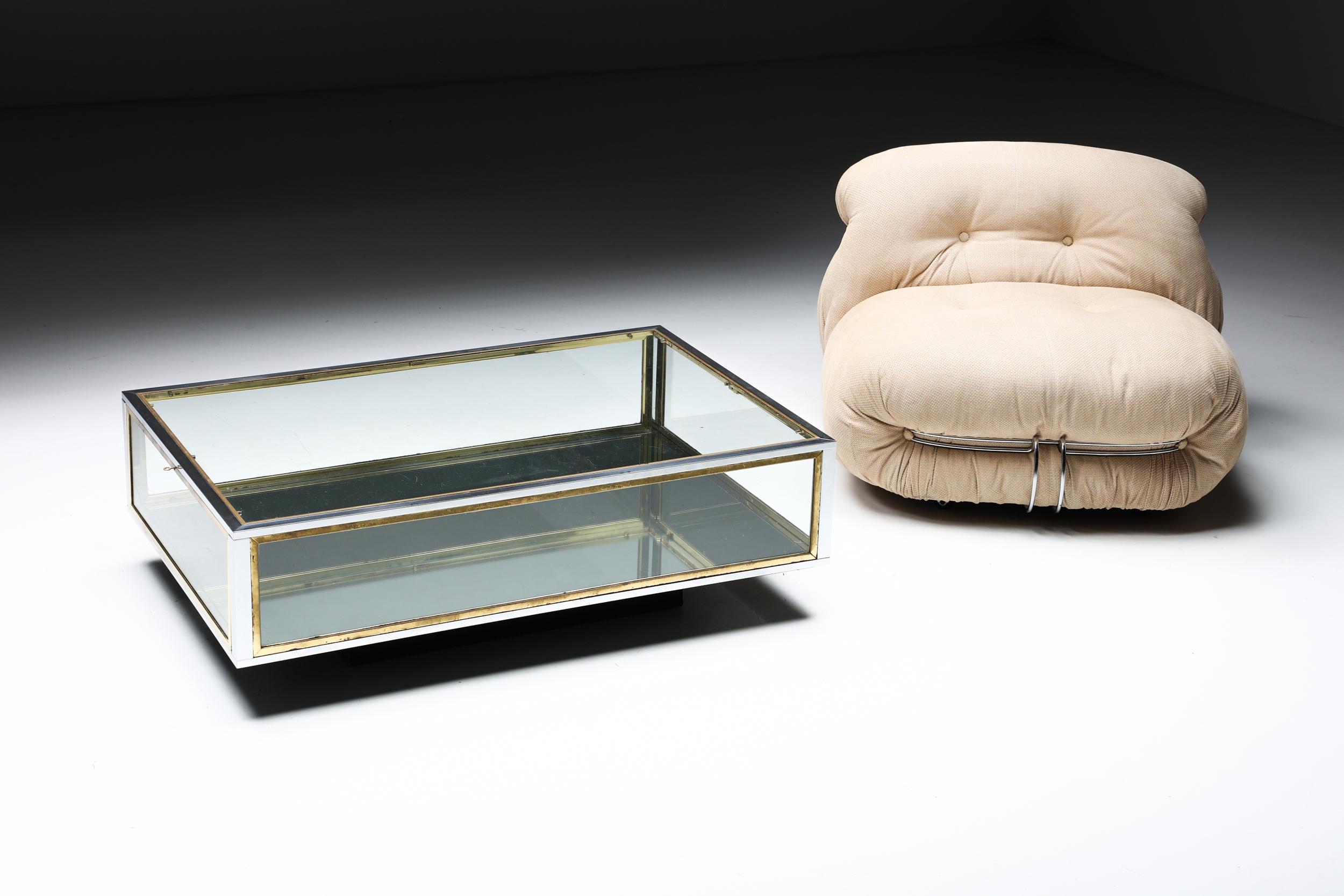 French Hollywood Regency Maison Jansen Style Coffee Table, France, 1970s