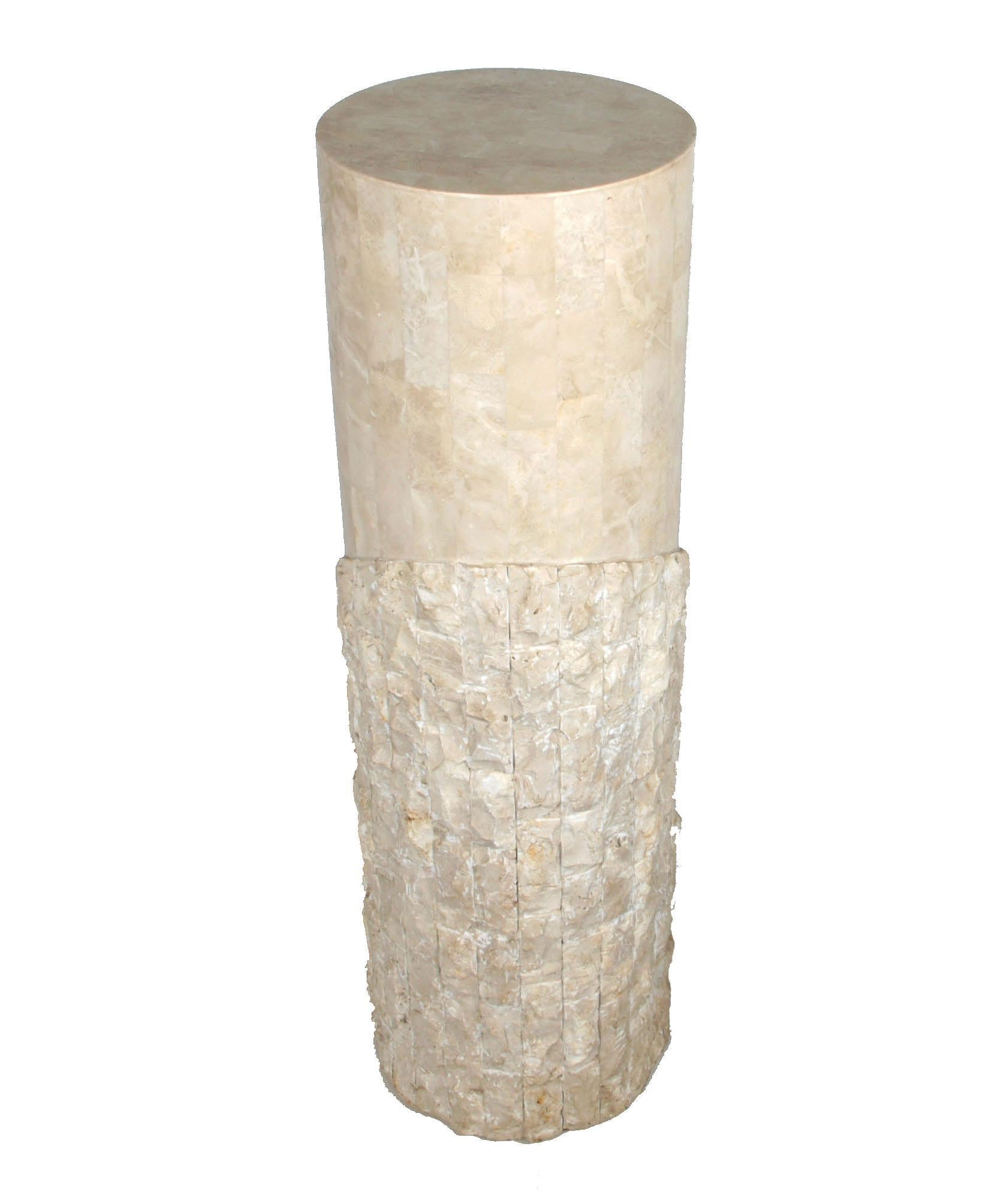 Hollywood Regency Maitland-Smith Tessellated Stone over Wood Pedestal 4