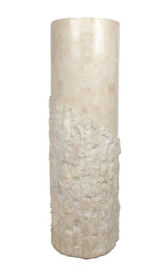 Hollywood Regency Maitland-Smith Tessellated Stone over Wood Pedestal