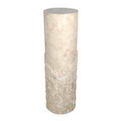 Hollywood Regency Maitland-Smith Tessellated Stone over Wood Pedestal