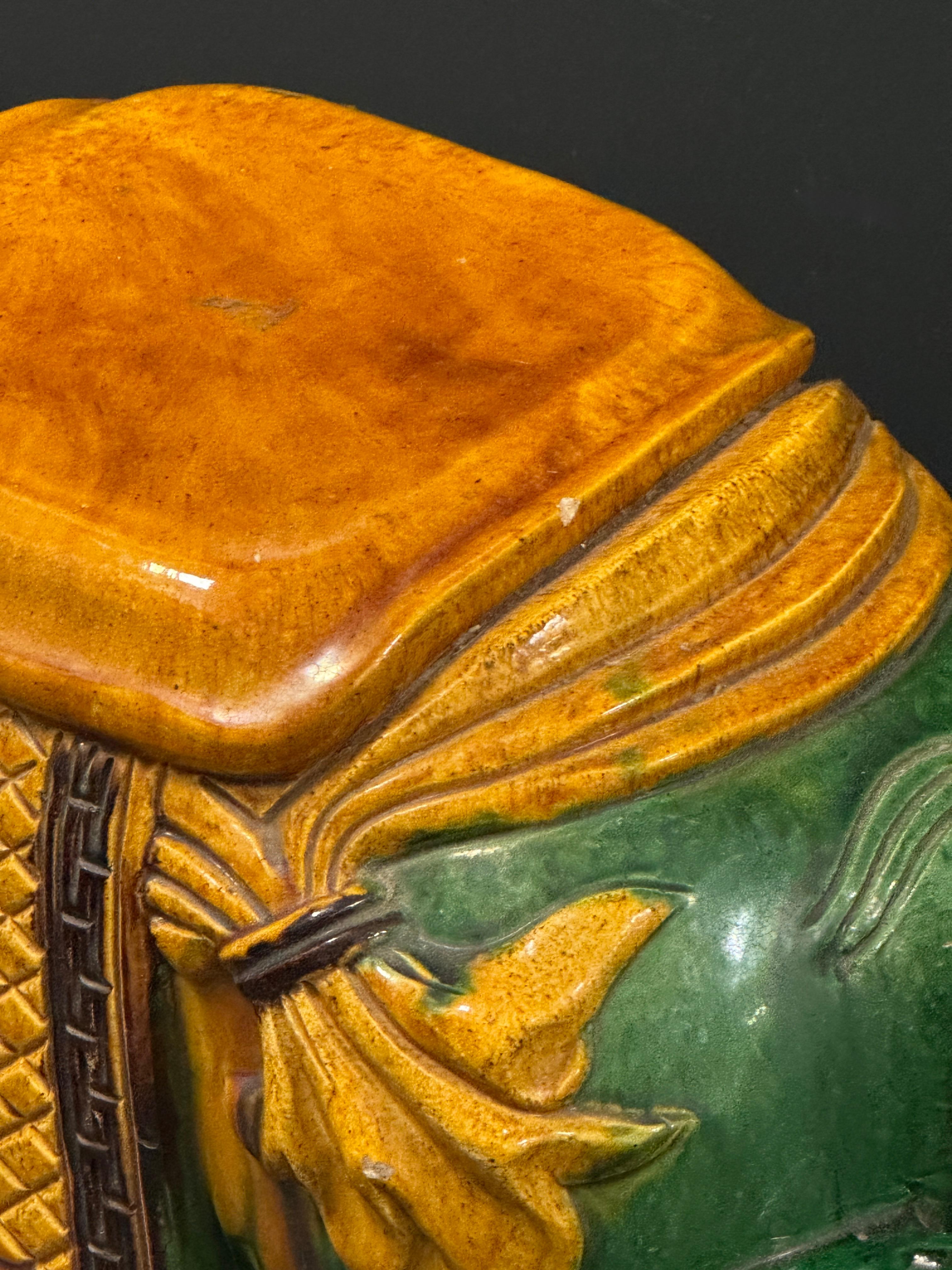 Hollywood Regency Terracotta Green Elephant Garden Plant Stand or Seat 1960s en vente 14