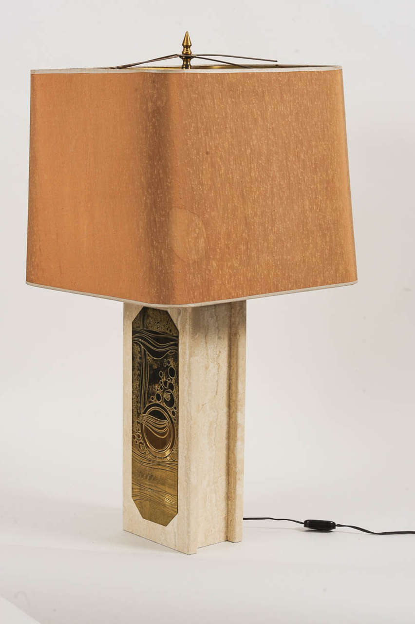 Fin du 20e siècle Lampe à table en marbre Hollywood Regency de Georges Mathias en vente