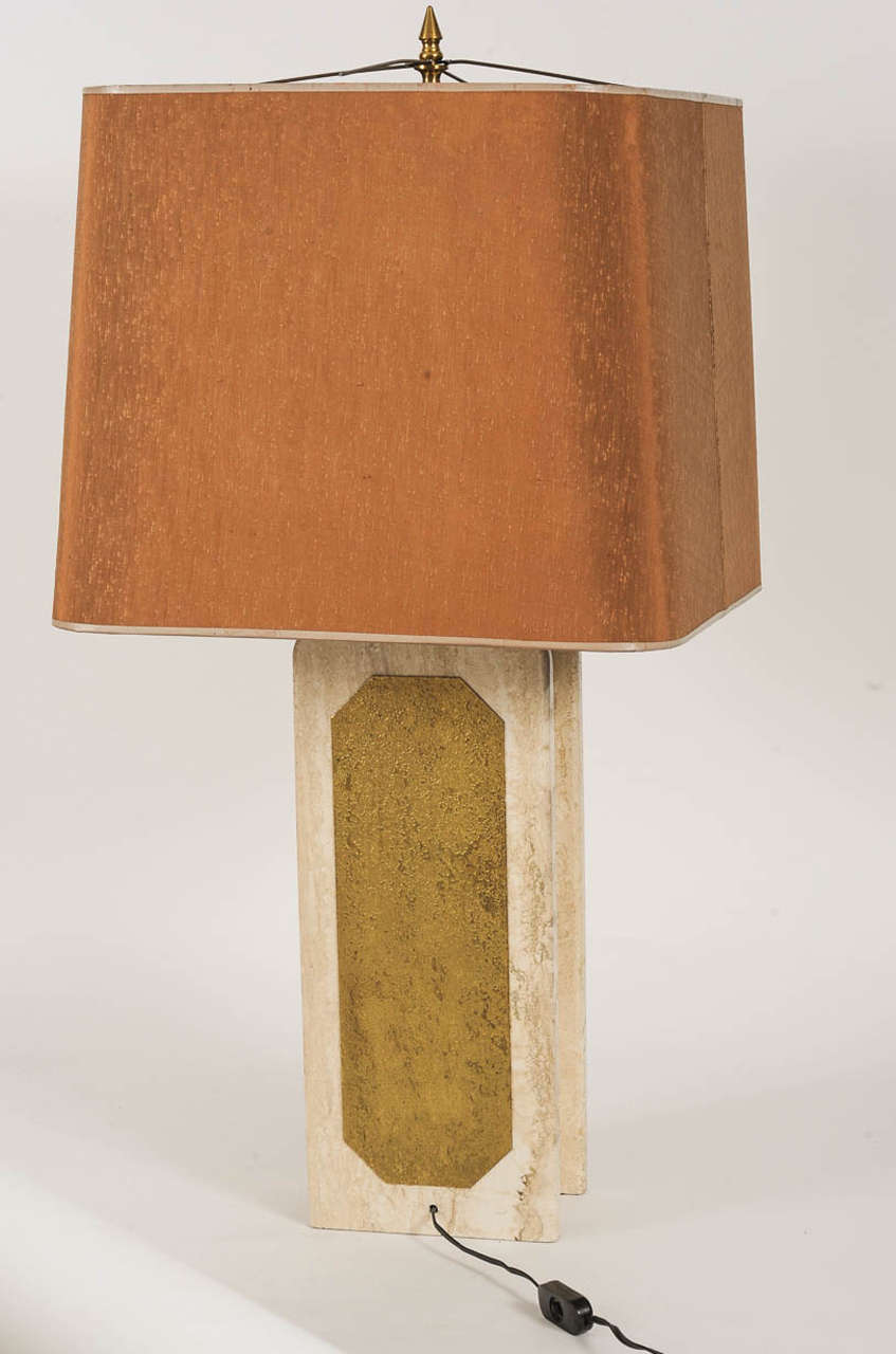 Lampe à table en marbre Hollywood Regency de Georges Mathias en vente 1