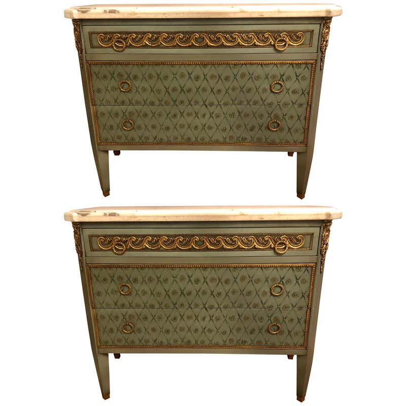 Pair Of Ebonized Marble Top Nightstands For Sale At 1stDibs Pair of ebonized marble top nightstands for sale at 1stdibs