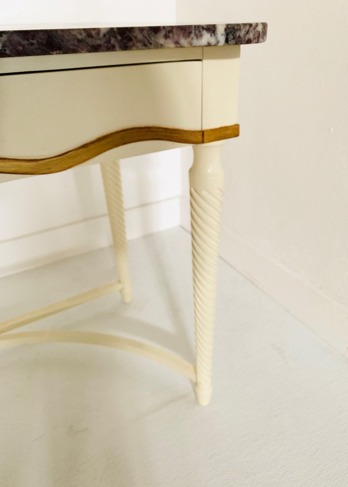 Hollywood Regency Marble-Top Console For Sale 1