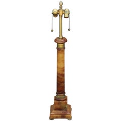 Hollywood Regency Marbro Onyx and Brass Table Lamp