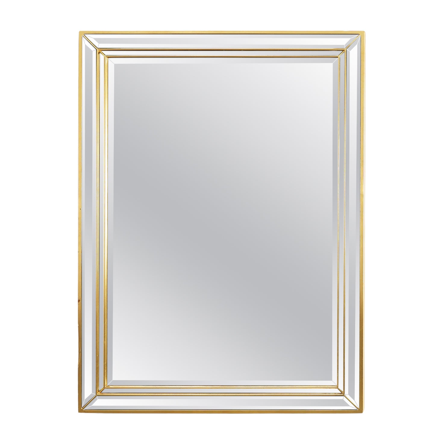 Hollywood Regency Metal Mirror by Deknudt, Belgium 20th Century