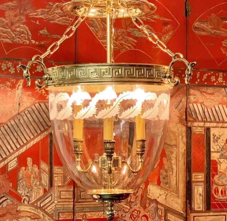Hollywood Regency Mid 20th Century Bell Jar Lantern For Sale 1