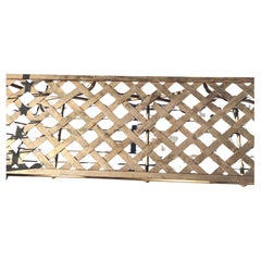 Hollywood Regency Mid Century Gilt Iron Double Bench w New Upholstered Cushion