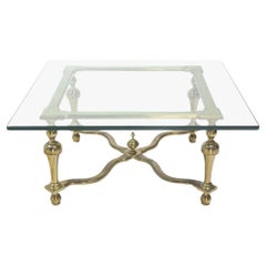 Table basse carrée de style Jansen, Hollywood Regency, moderne du milieu du siècle dernier 