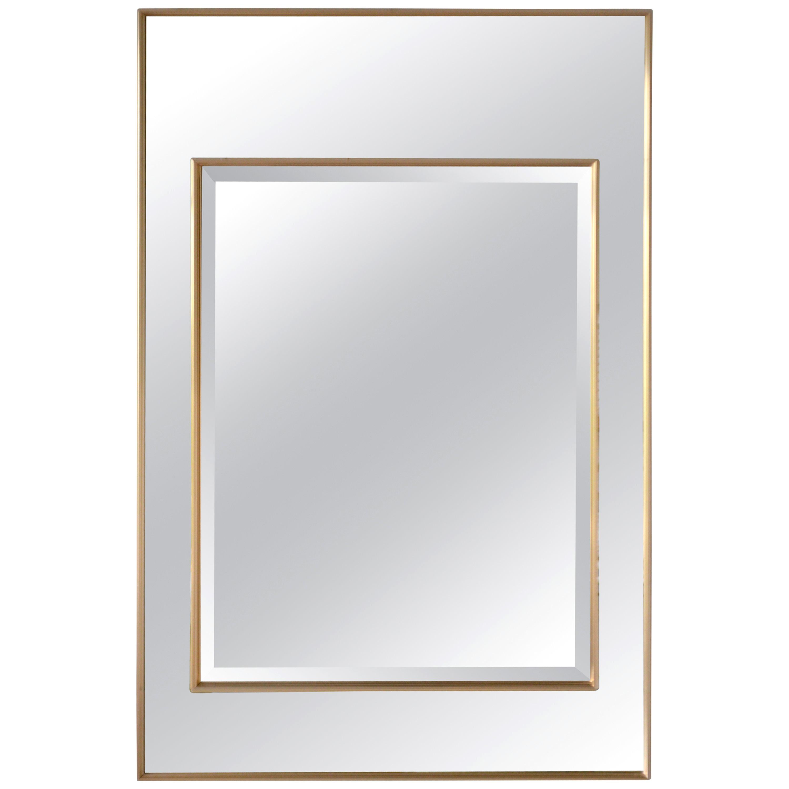 Hollywood Regency Mirror-Framed Wall Mirror For Sale
