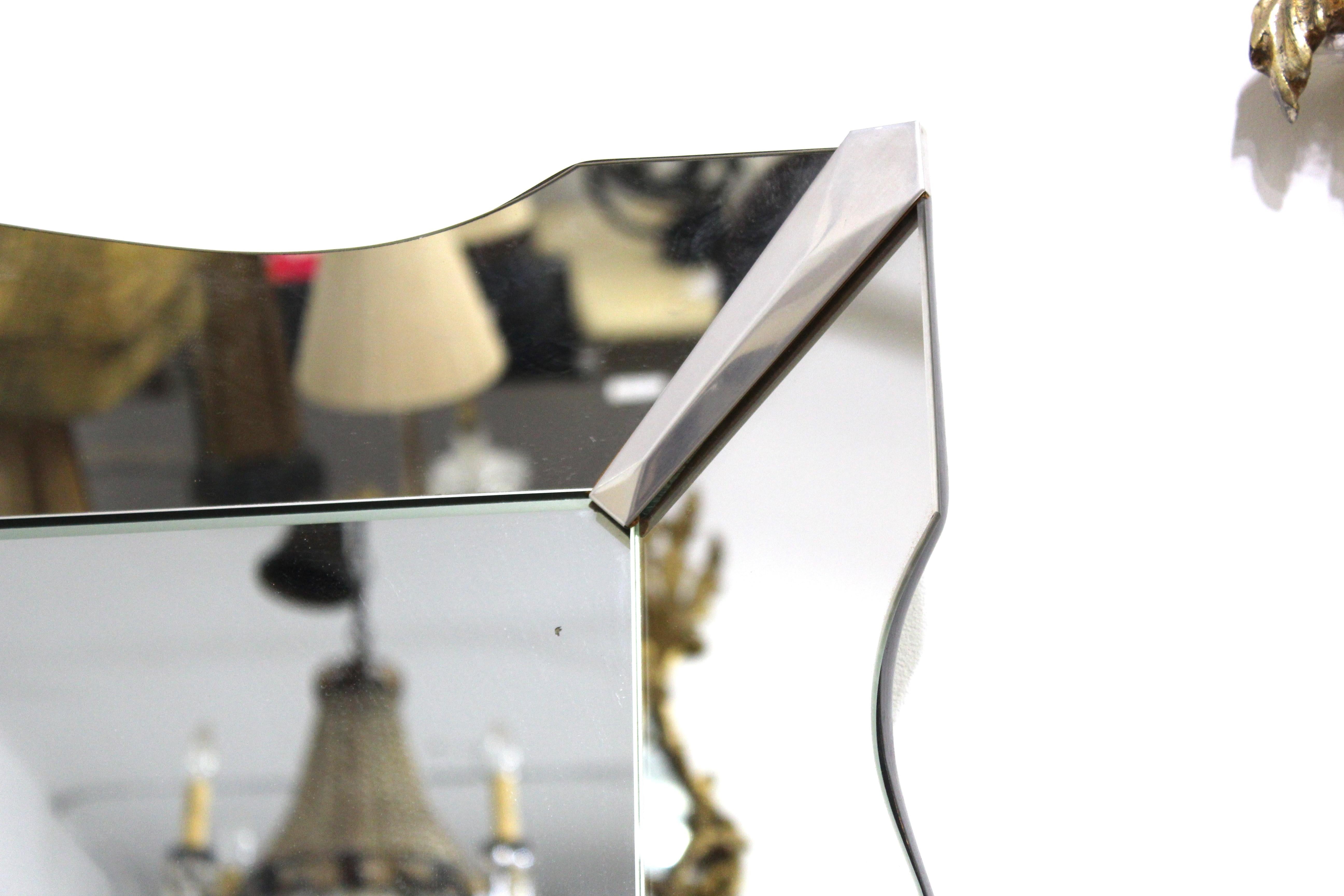 20th Century Hollywood Regency Mirror With Scalloped Border