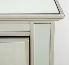 Hollywood Regency Mirrored 3 Drawer Commodes, Pair