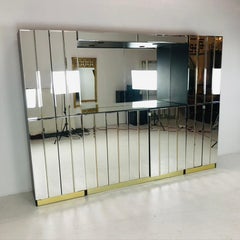 Hollywood Regency Mirrored Breakfront / Sideboard with Bar