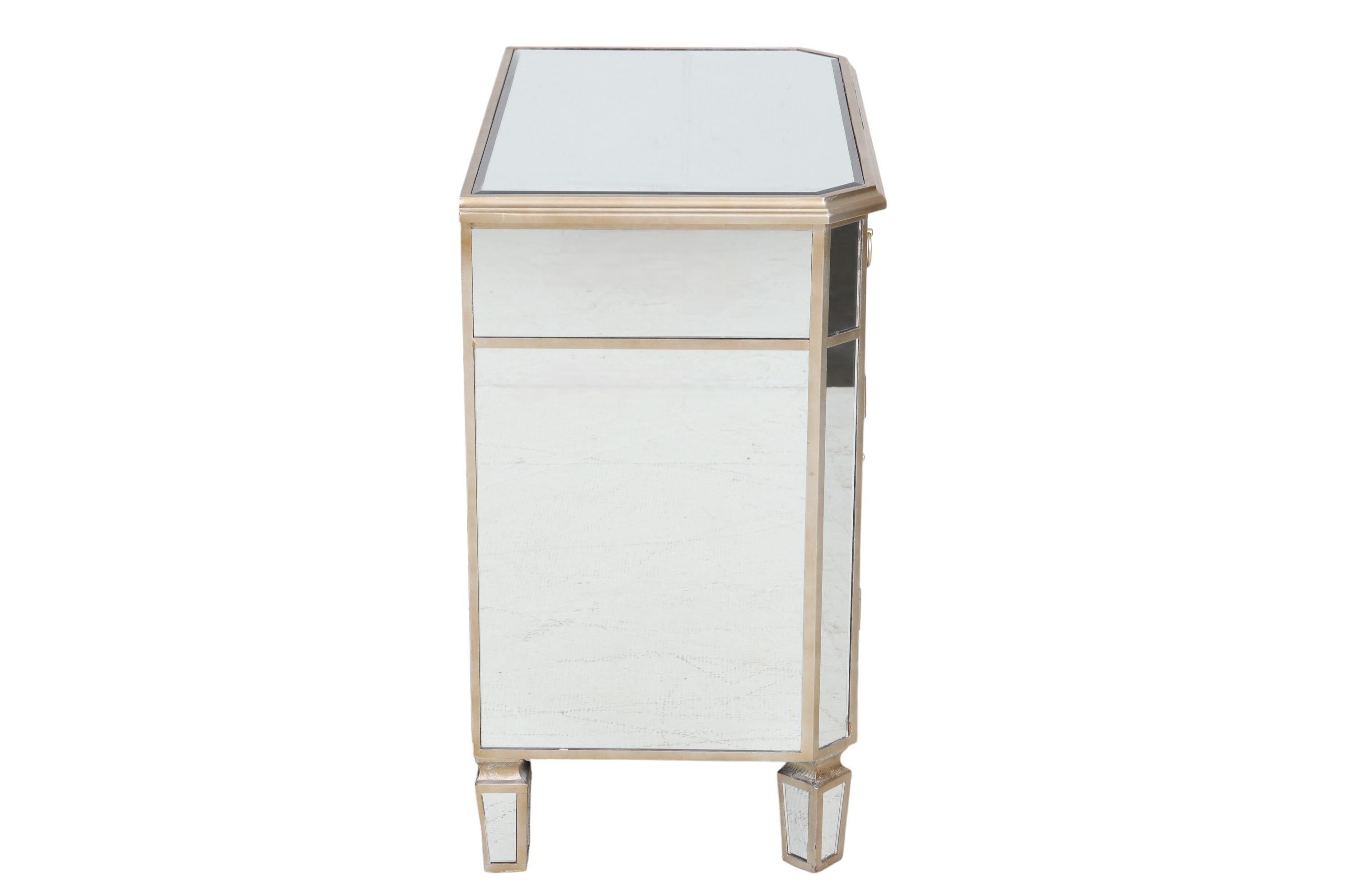 Hollywood Regency Mirrored Cabinet 2