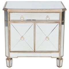 Hollywood Regency Mirrored Cabinet