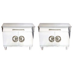 Hollywood Regency Mirrored Commodes