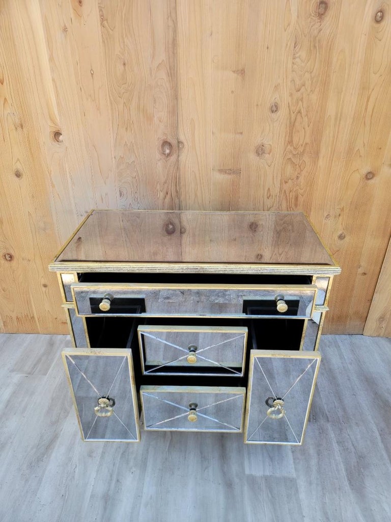 Hollywood Regency Mirrored Set of 2 For Sale at 1stDibs