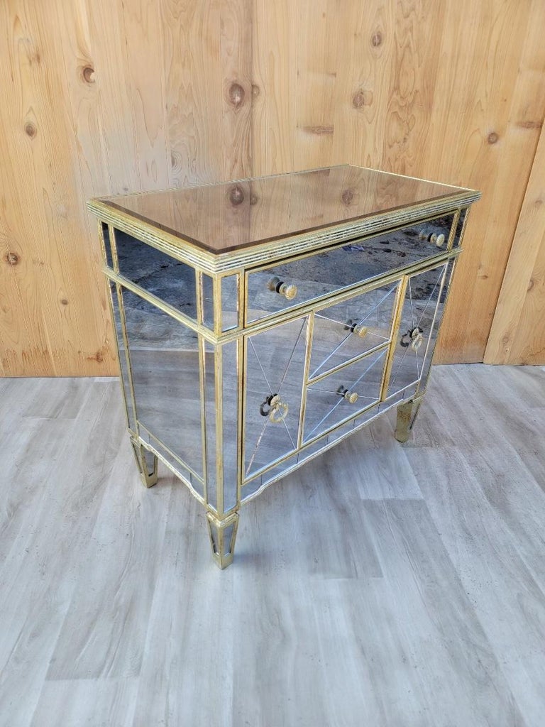 Hollywood Regency Mirrored Set of 2 For Sale at 1stDibs