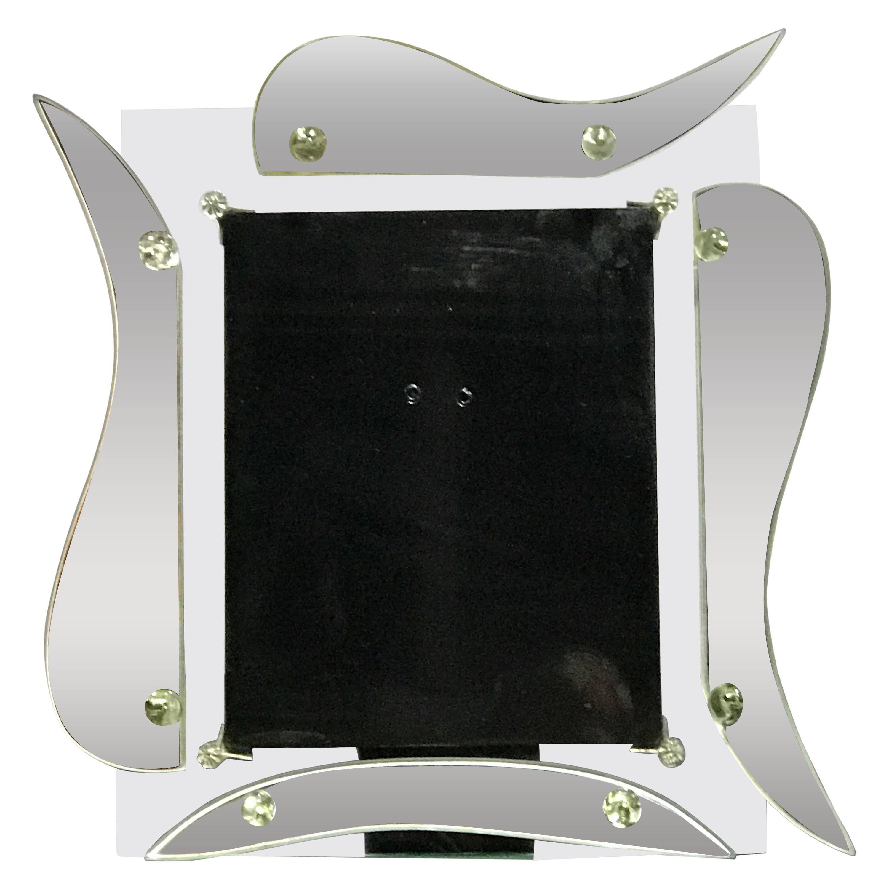 Hollywood Regency Mirrored Photo Frame