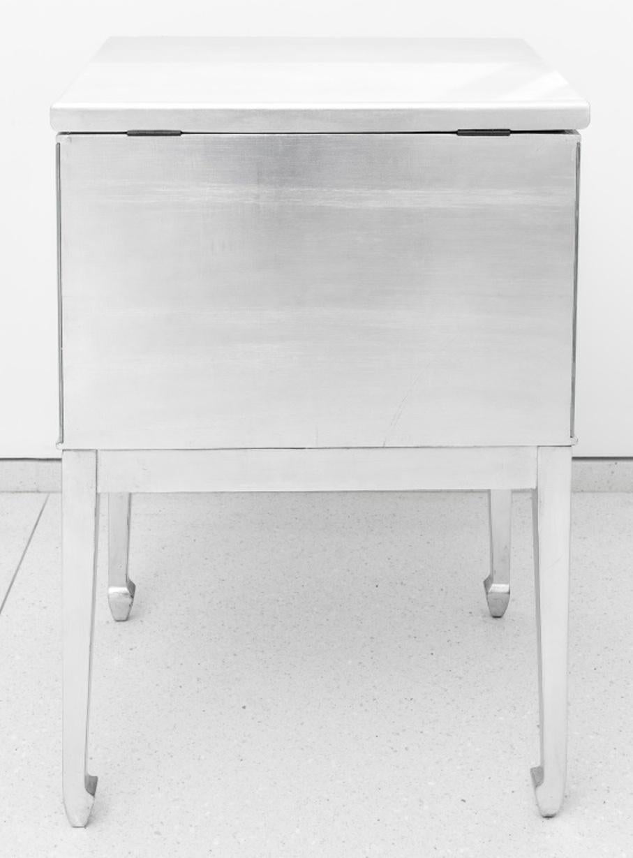 Hollywood Regency Mirrored & Silvered File Cabinet 1